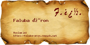 Faluba Áron névjegykártya
